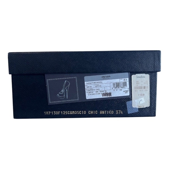 PRADA womens suede stiletto heels pumps 37.5 Antico Natural CAMOSCIO CHIC - Picture 8 of 11